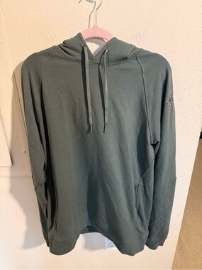 Lululemon Men’s Pullover Hoodie Olive Green Stretch Athletic Sweatshirt Size XL